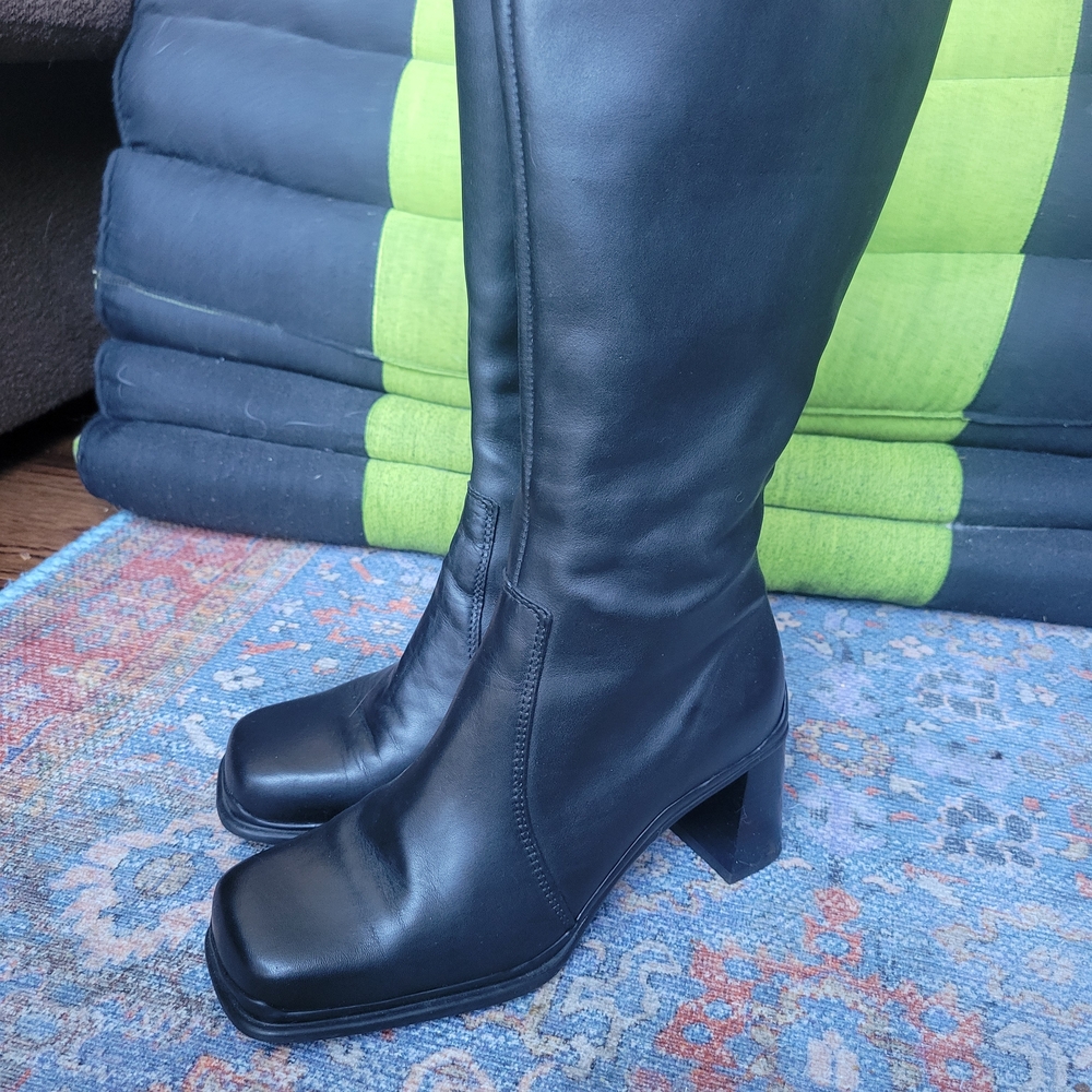 Vintage Black Leather Boots